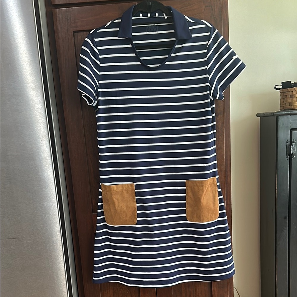 Puma Navy and White Striped Golf Dress